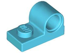 Plate Special 1 x 2 with Pin Hole on Top in Medium Azure