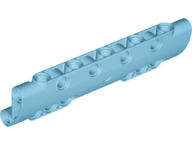 Technic Panel Curved 11 x 3 with 10 Pin Holes through Panel Surface in Medium Azure
