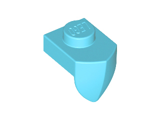 Plate Special 1 x 1 with Vertical Tooth in Medium Azure