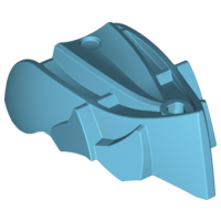Large Figure Head, Jaw without Axle Hole in Medium Azure