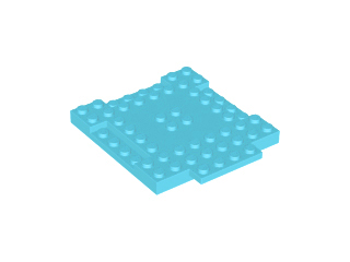 Plate Special 8 x 9 x 2/3 with 1 x 4 Recessed in Medium Azure