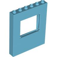 Panel 1 x 6 x 6 with Window in Medium Azure