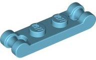 Plate Special 1 x 2 with Handles on Ends in Medium Azure