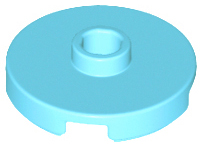 Plate Special Round 2 x 2 with Center Stud (Jumper Plate) in Medium Azure
