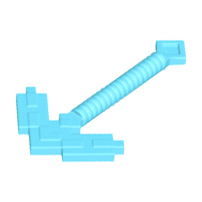Tool Pickaxe Blocky, Double in Medium Azure
