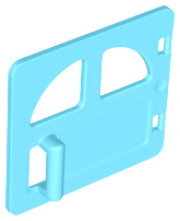 Duplo Door / Window with Two Openings and Handle in Medium Azure