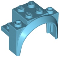Wheel Arch, Mudguard 4 x 2 1/2 x 2 1/3 in Medium Azure