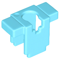 Minifig Neckwear Armour Breastplate Rectangular (Minecraft) in Medium Azure