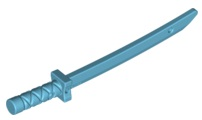 Weapon Sword / Katana / Shamshir with Capped Pommel [Square Guard] in Medium Azure