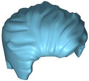 Hair Swept Left Tousled [Plain] in Medium Azure