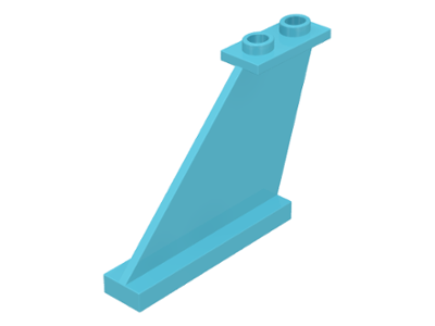 Wing, Tail 4 x 1 x 3 in Medium Azure