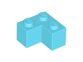 Brick 2 x 2 Corner in Medium Azure