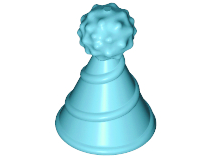 Headwear Accessory Hat with Small Pin, Clown / Party with Pin in Medium Azure
