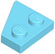 Wedge Plate 2 x 2 Right in Medium Azure