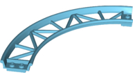 Vehicle Track, Roller Coaster, Curve in Medium Azure