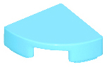 Tile Round 1 x 1 Quarter in Medium Azure