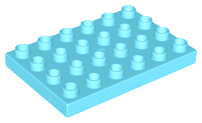 Duplo Plate 4 x 6 in Medium Azure