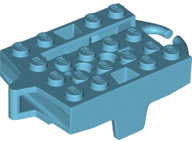 Vehicle Base, Roller Coaster Car 4 x 5 in Medium Azure