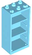 Cupboard 2 x 3 x 5 in Medium Azure