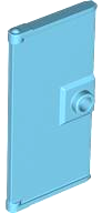 Door 3 x 5 in Medium Azure