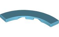 Tile 4 x 4 Curved, Macaroni in Medium Azure