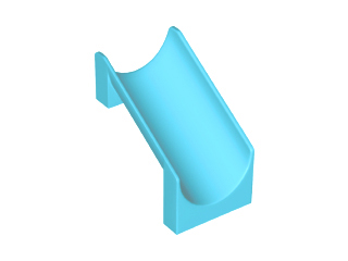 Slide Straight 4 x 6 x 6 in Medium Azure