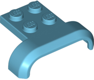 Wheel Arch, Mudguard 3 x 4 with 2 x 2 Plate in Medium Azure