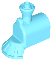 Duplo Train Front, Steam Engine with Cow Catcher [Plain] in Medium Azure