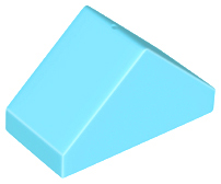 Duplo Brick 4 x 2 Double Slope 45° in Medium Azure