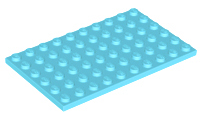 Plate 6 x 10 in Medium Azure