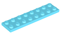 Plate 2 x 8 in Medium Azure