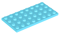 Plate 4 x 8 in Medium Azure