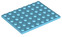 Plate 6 x 8 in Medium Azure