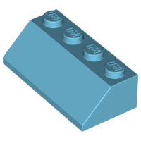Brick Sloped 45° 2 x 4 in Medium Azure