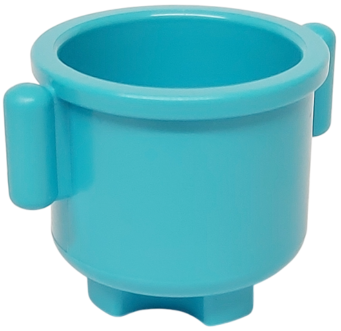 Duplo Kettle with Closed Handles 2 x 2 x 1.5 in Medium Azure
