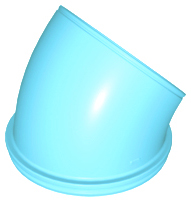 Duplo Ball Tube 45° Turn in Medium Azure