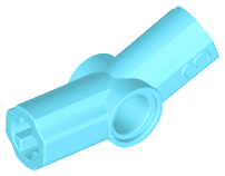Technic Axle and Pin Connector Angled #3 - 157.5° in Medium Azure