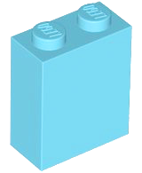 Brick 1 x 2 x 2 with Inside Stud Holder in Medium Azure