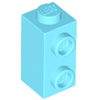 Brick Special 1 x 1 x 1 2/3 with Studs on 1 Side in Medium Azure