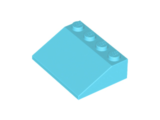 Brick Sloped 33° 3 x 4 in Medium Azure