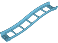 Vehicle Track, Roller Coaster Ramp Small, 3 Bricks Elevation in Medium Azure