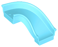 Duplo Playground Slide Curved Right 90° in Medium Azure