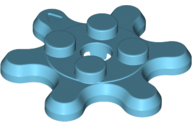Plate Special 2 x 2 Splat Gear, 6 Teeth in Medium Azure