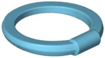 Weapon Chakram / Hoop Blade / Ring in Medium Azure