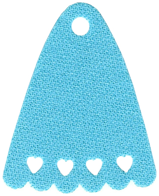 Neckwear Cape, 4 Heart Shaped Holes in Medium Azure