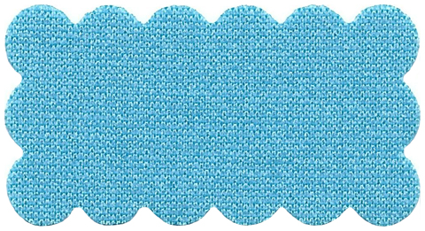Rug / Carpet, 3 x 5 with Curved Edges in Medium Azure