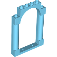 Panel 1 x 6 x 7 with 2 Columns and Arch in Medium Azure