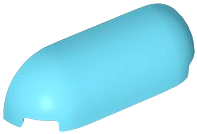 Brick Round, Curved Triple 1 x 4 x 1 in Medium Azure