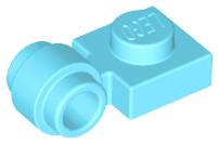 Plate Special 1 x 1 with Clip Light, Bar Hole [Thick Ring] in Medium Azure