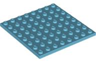 Plate 8 x 8 in Medium Azure